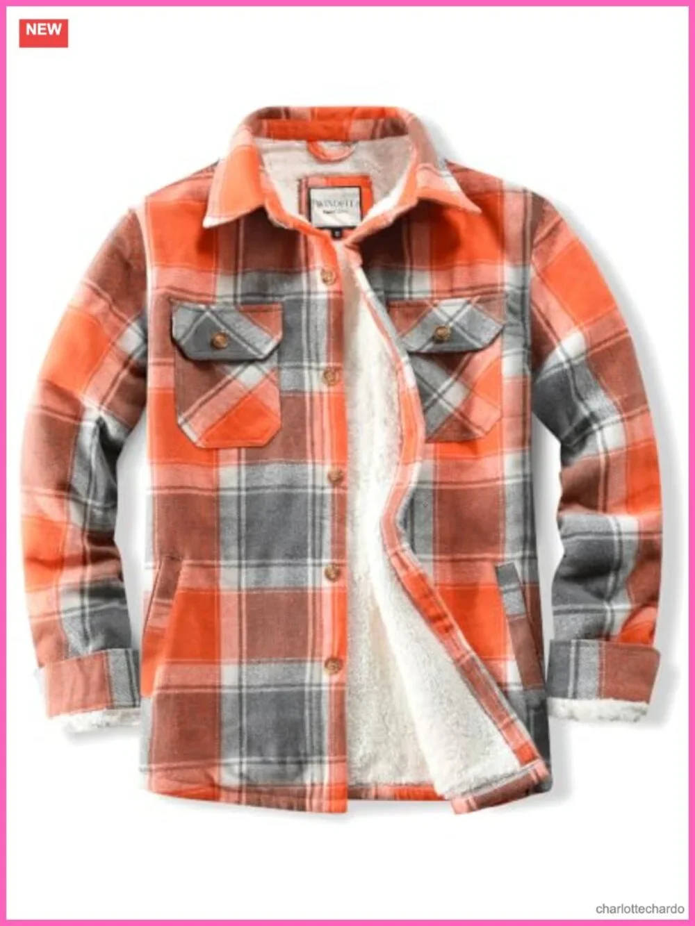 Men's Cotton Sherpa Lined Flannel Shirt Jacket Plaid Button Down